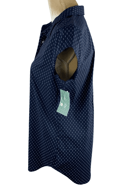 Susina women's navy polka dot top size M - Solé Resale Boutique thrift
