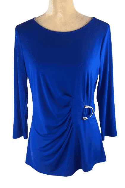 Liz Claiborne women's career blue blouse size S - Solé Resale Boutique thrift
