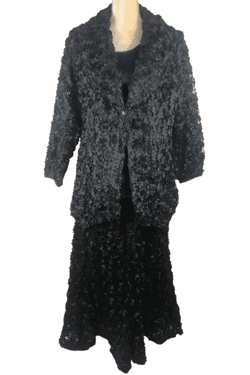 F.A.D. Fashion women's black 3pc skirt suit size M - Solé Resale Boutique thrift