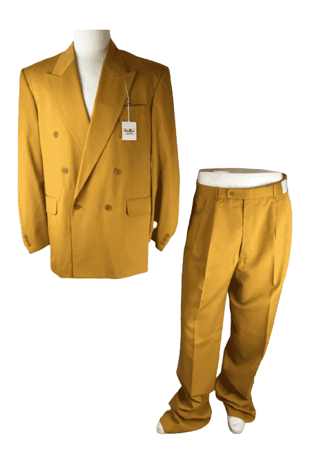 SoHo Collections men's gold, 2pc suit size 42L - Solé Resale Boutique thrift