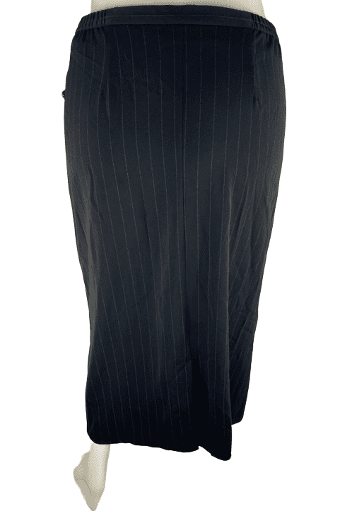 Jaclyn Smith women's black/white pinstripe skirt size 26W - Solé Resale Boutique thrift