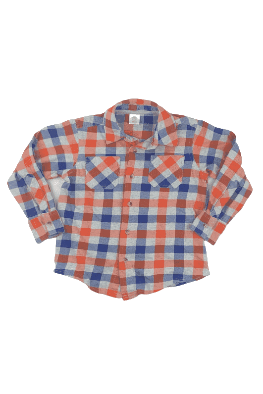 Mix & Match boys plaid shirt sz S (4/5)