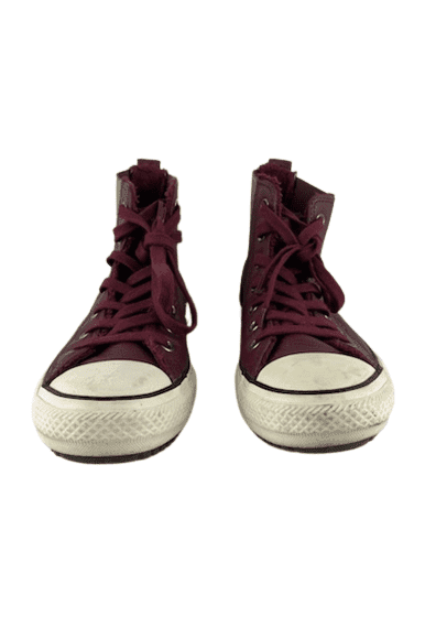 Converse women's burgundy high top sneakers size 7 - Solé Resale Boutique thrift