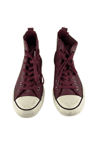 Converse women's burgundy high top sneakers size 7 - Solé Resale Boutique thrift
