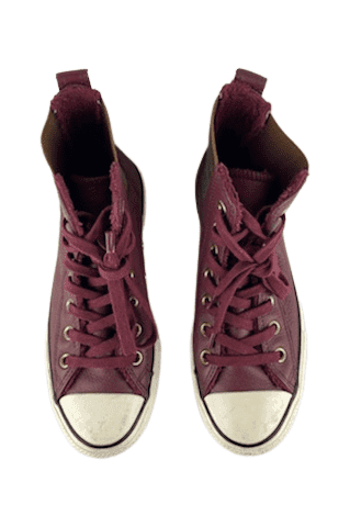 Converse women's burgundy high top sneakers size 7 - Solé Resale Boutique thrift