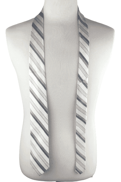 Van Heusen men's gray stripe tie - Solé Resale Boutique thrift