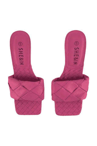 She&In women's pink woven sandal heel size 6 - Solé Resale Boutique thrift