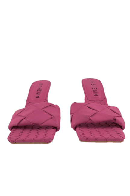 She&In women's pink woven sandal heel size 6 - Solé Resale Boutique thrift