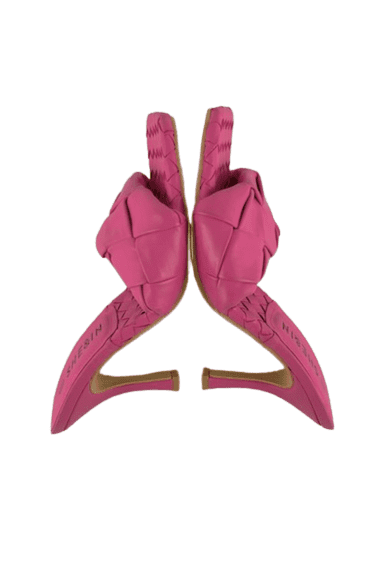 She&In women's pink woven sandal heel size 6 - Solé Resale Boutique thrift