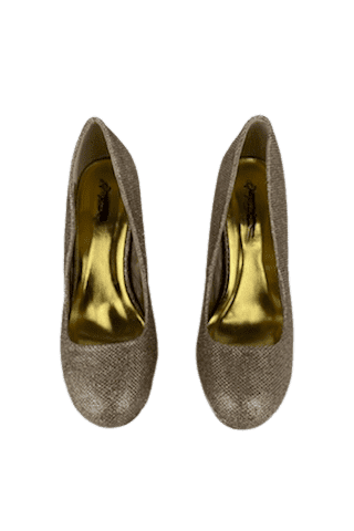 Qupid women's gold glittter heels size 9 - Solé Resale Boutique thrift