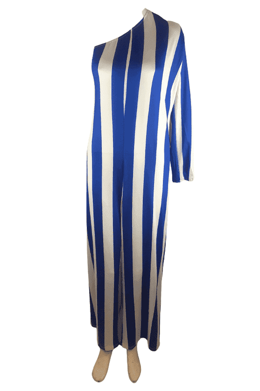 Unbranded blue and white jumpsuit sz XXL - Solé Resale Boutique thrift