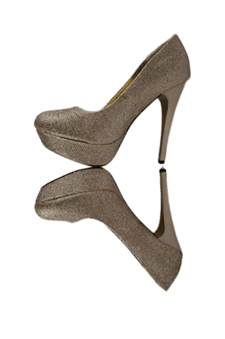 Qupid women's gold glittter heels size 9 - Solé Resale Boutique thrift