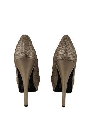 Qupid women's gold glittter heels size 9 - Solé Resale Boutique thrift