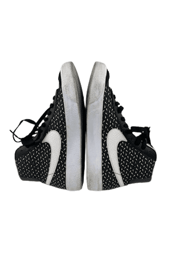 Nike unisex kids black/white high top sneakers size 4Y