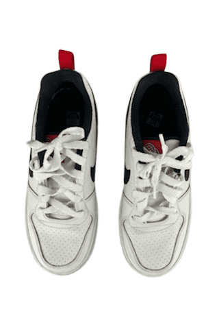 Nike unisex white/red/black sneakers size 4.5Y