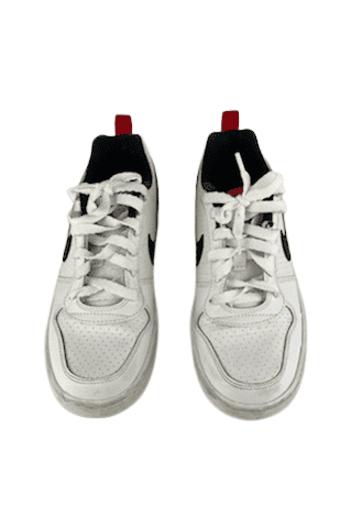 Nike unisex kids white/red/black sneakers size 4.5Y - Solé Resale Boutique thrift