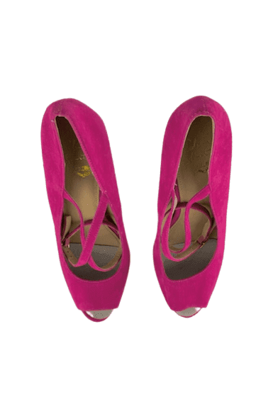 Cole Stuart women's pink peep toe heels size 8.5B