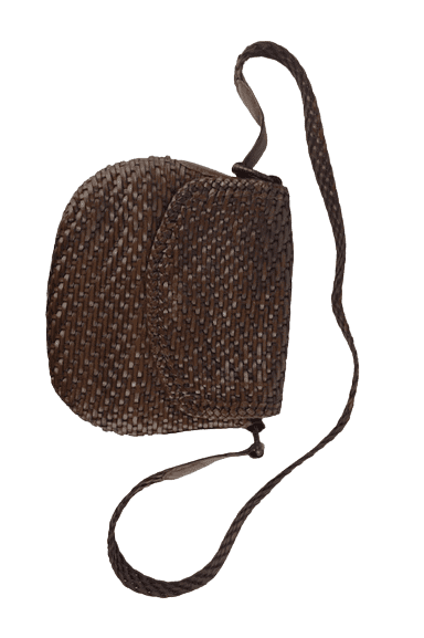 Vecchi by Hamilton Hodge women's brown woven leather handbag