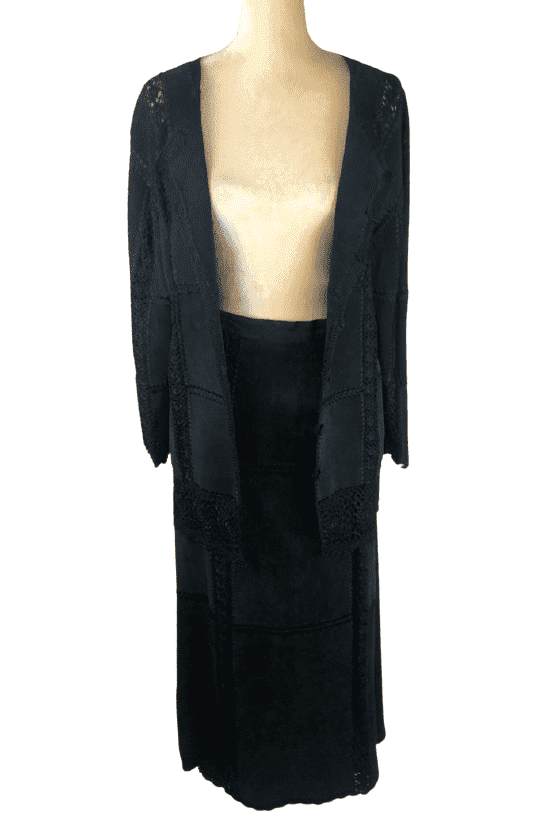 S.M.H. women's black 2pc skirt set - Solé Resale Boutique thrift