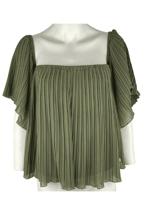 Charlotte Russe women's olive blouse size M - Solé Resale Boutique thrift