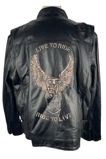 American Rider men's black motorcycle jacket size 3XL