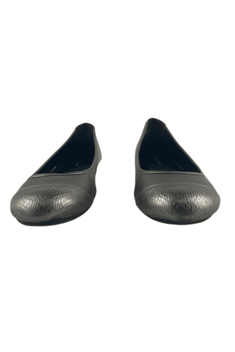 Comfortview women's metallic gray flat shoes size 11W