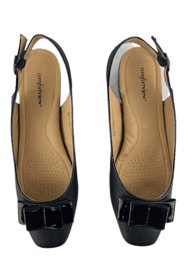 Comfortview women's black sandals size 11W