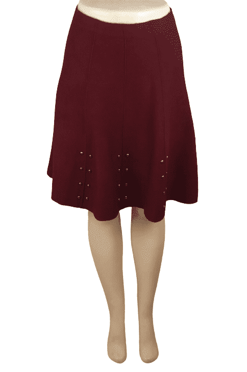 Vila Milcino women's burgundy skirt size S - Solé Resale Boutique thrift