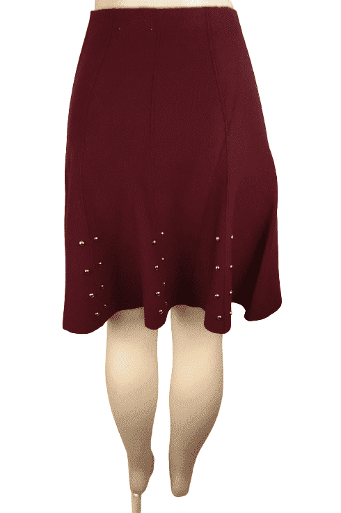 Vila Milcino women's burgundy skirt size S - Solé Resale Boutique thrift