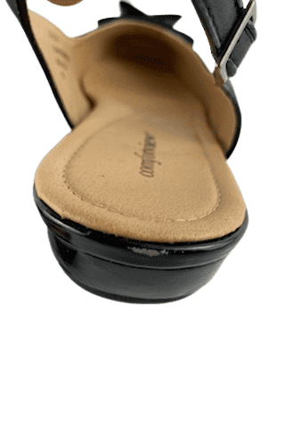 Comfortview women's black flat shoes size 11W