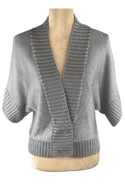 Worthington women's silver cardigan size L - Solé Resale Boutique thrift