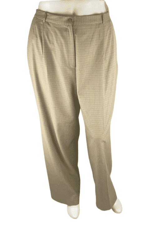 Evan-Picone women's tan plaid pants size 22W - Solé Resale Boutique thrift