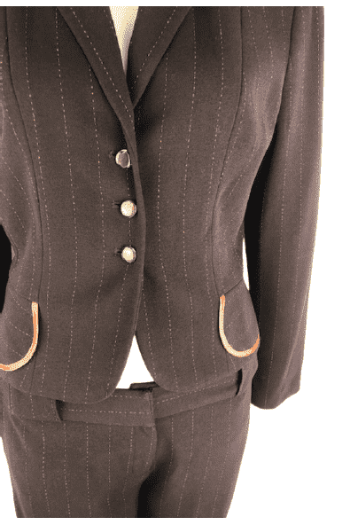 Larry Levine women's brown pant suit size 6 - Solé Resale Boutique thrift