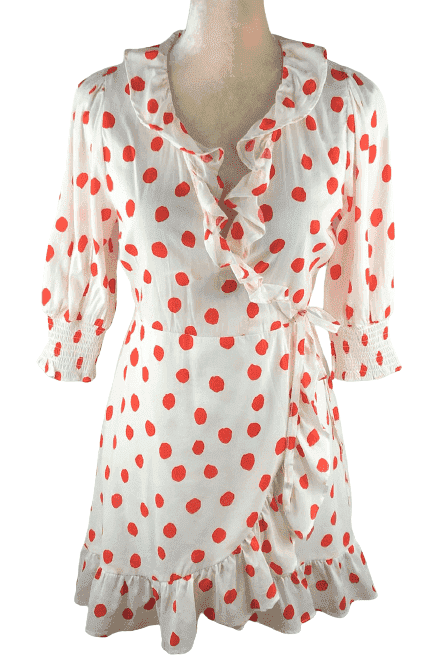 RIXO women's red polka dot wrap dress size XS - Solé Resale Boutique thrift