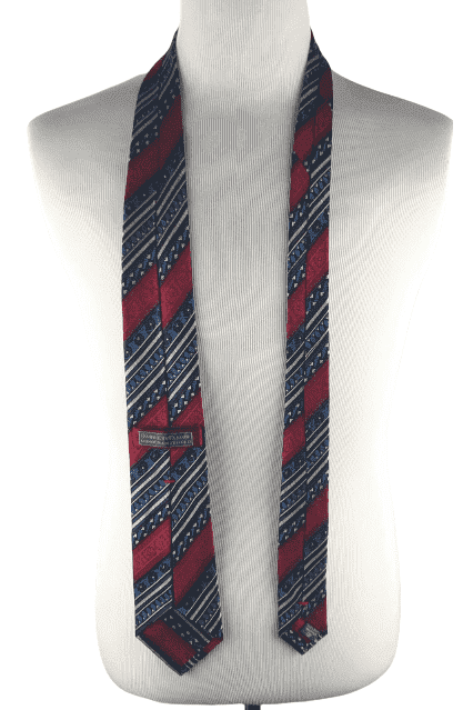 Daniel De Fasson men's red and blue tie - Solé Resale Boutique thrift