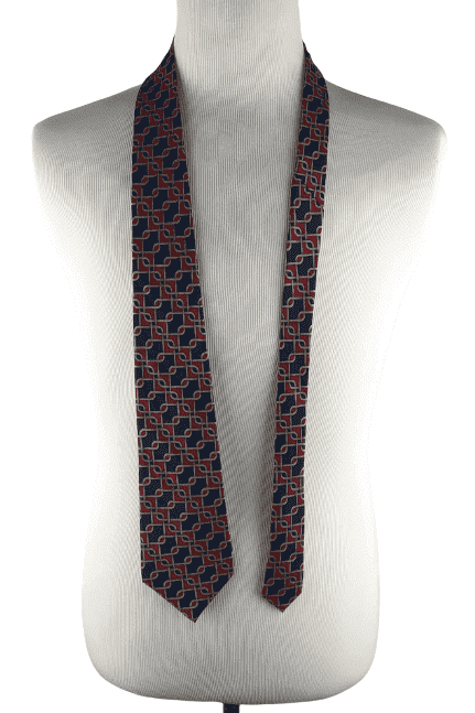 The Custom Shop Shirtmakers men's blue and red necktie - Solé Resale Boutique thrift