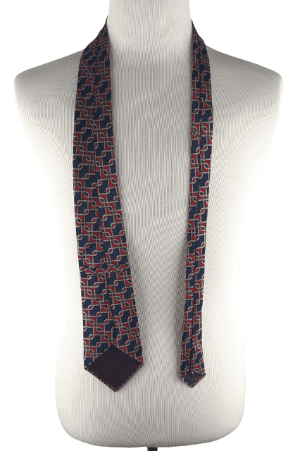 The Custom Shop Shirtmakers men's blue and red necktie - Solé Resale Boutique thrift