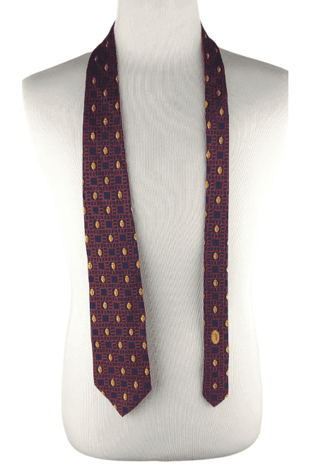 Trussardi men's black and red tie - Solé Resale Boutique thrift