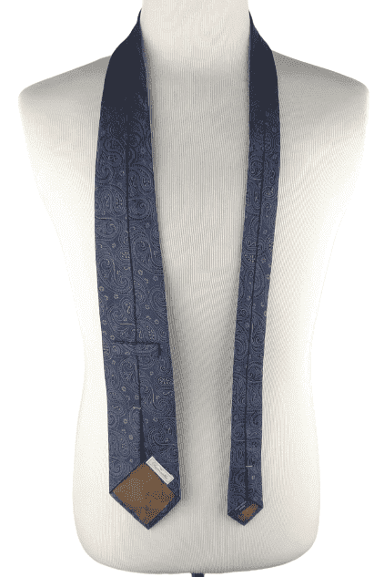 Faconnable men's blue paisley necktie - Solé Resale Boutique thrift