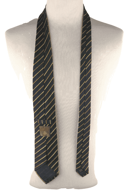 Luciano Barbera men's blue stripe tie - Solé Resale Boutique thrift