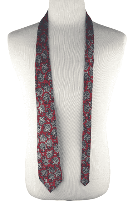 Emille men's red paisley necktie - Solé Resale Boutique thrift