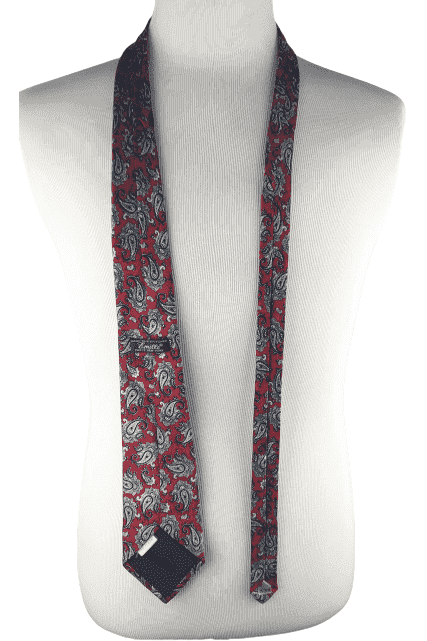 Emille men's red paisley necktie - Solé Resale Boutique thrift