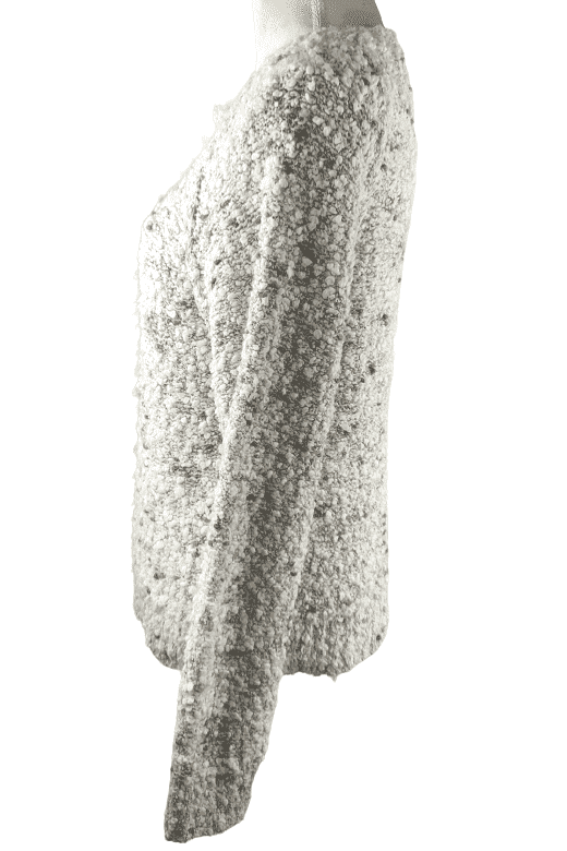 Vintage Messages women's white knit sweater size M - Solé Resale Boutique thrift