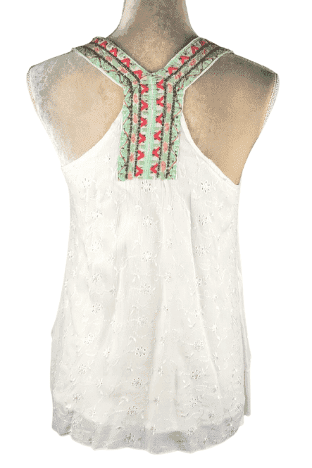 Paper Crane women's white layered tank top size S - Solé Resale Boutique thrift