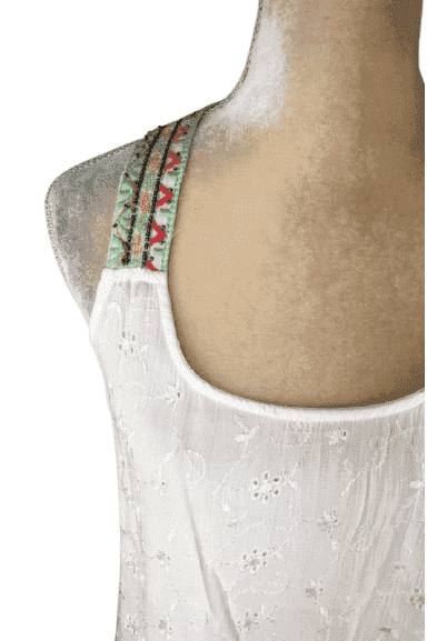 Paper Crane women's white layered tank top size S - Solé Resale Boutique thrift