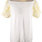 Ann Taylor Loft women's white and yellow blouse size LP