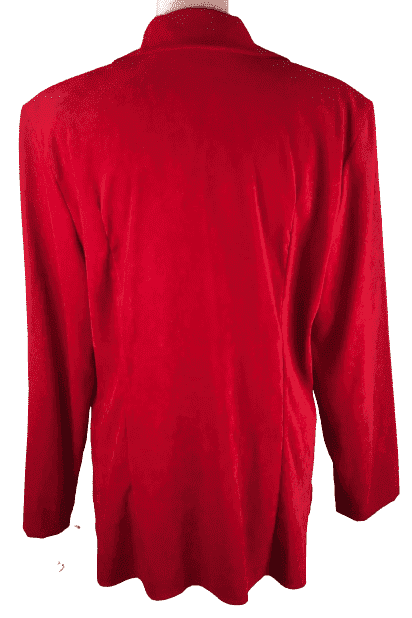 INCLINATIONS women's red button down shirt size M - Solé Resale Boutique thrift