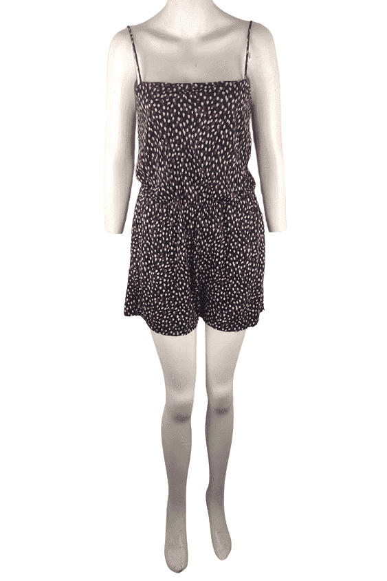 H&M Basics women's black multicolor romper size S - Solé Resale Boutique thrift