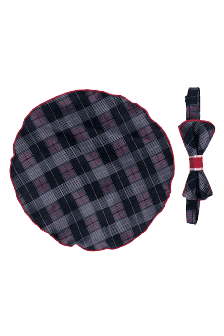 Unbranded men's custom blue and red bow tie and scarf - Solé Resale Boutique thrift