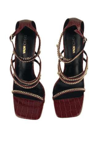 Fashion Nova women's wine heeled sandals size 9